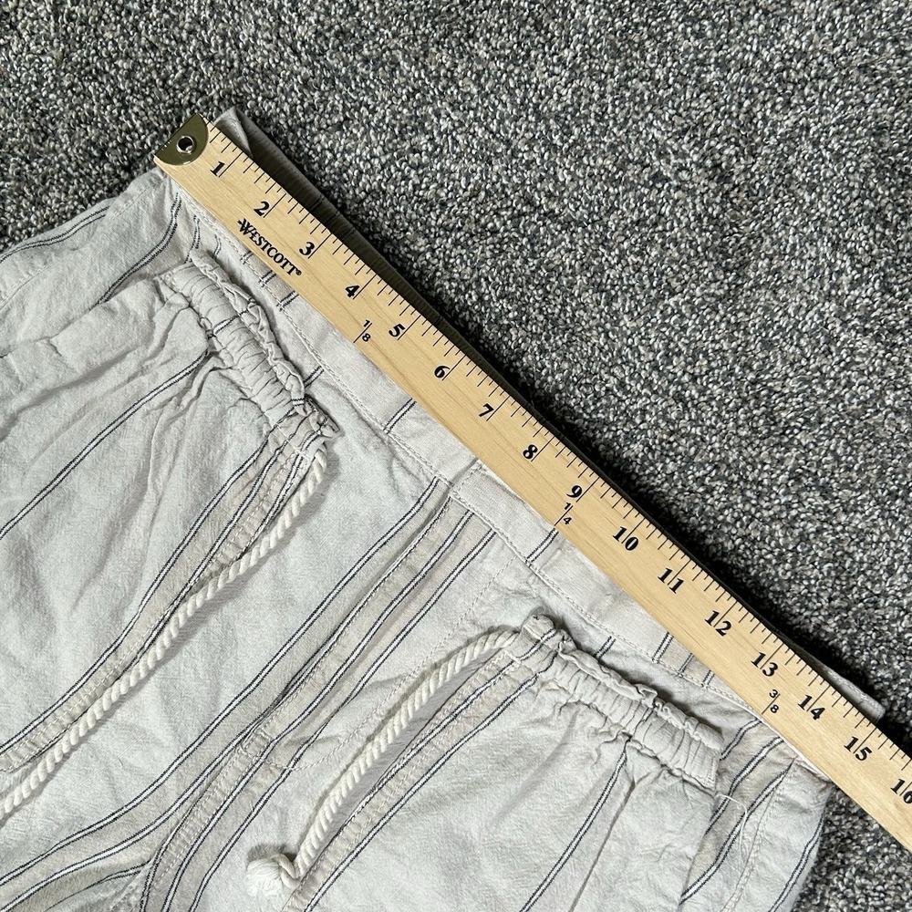 Anthropologie Seashore Pant Linen Blend Rope Tie Striped Women Small Casual Boho - Picture 7 of 11